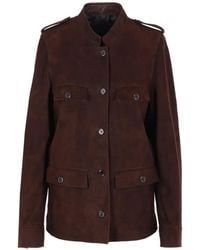 Prada - Buttoned Lambskin Jacket - Lyst