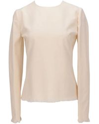 Tom Ford - Frayed-Edge Long-Sleeve Top - Lyst