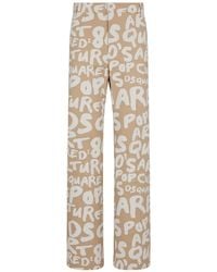 DSquared² - Pantalon Droit D2 Pop 80's Roadie À Logo Imprimé - Lyst