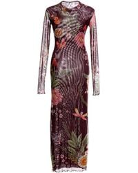Agua Bendita - Vestido largo con estampado floral - Lyst