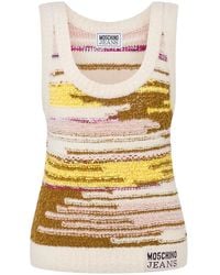 Moschino - Logo-Patch Knitted Top - Lyst