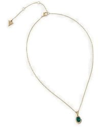 Guess - Divine Crystal-Pendant Cable-Link Necklace - Lyst