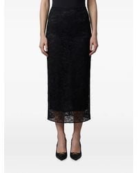 Dolce & Gabbana - Lace Midi Skirt - Lyst
