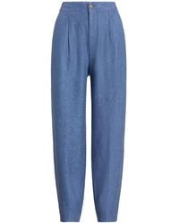 Polo Ralph Lauren - High-Waist Tapered Trousers - Lyst