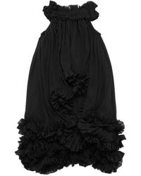 Noir Kei Ninomiya - Ruffled-Trim Sleeveless Midi Dress - Lyst