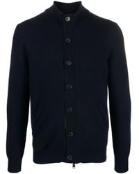 Brioni - Leather-trimmed Cashmere Cardigan - Lyst