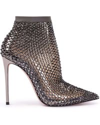 Le Silla - Gilda 120mm Mesh Ankle Boots - Lyst