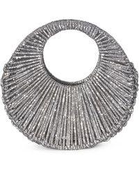HIBOURAMA - Jaya Crystal-Embellished Woven Clutch Bag - Lyst