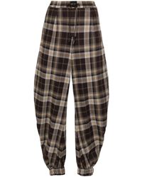 The Attico - Checked Cotton-blend Track Pants - Lyst