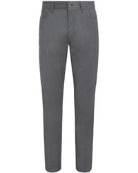 ZEGNA - Roccia Stonewashed Wool Trousers - Lyst