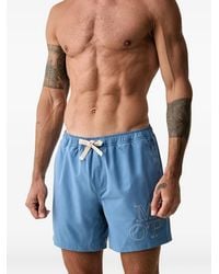 Marc O' Polo - Logo-Embroidered Swim Shorts - Lyst