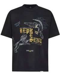 Represent - Washed Cotton Enemy Printed T-Shirt - Lyst