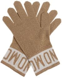 Moschino - Cuff Logo-Detail Gloves - Lyst