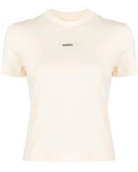 Jacquemus - Gros Grain Logo T-Shirt, Short Sleeves, 100% Cotton, Size: Large - Lyst