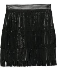 KARL LAGERFELD - Rhinestone-Embellished Fringe Mini Skirt - Lyst
