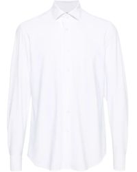 Corneliani - Stretch-Jersey Overhemd Met Gespreide Kraag - Lyst