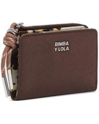 Bimba Y Lola - Mocha Nylon Compact Purse - Lyst
