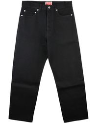 KENZO - Halbhohe Asagao Straight-Leg-Jeans - Lyst