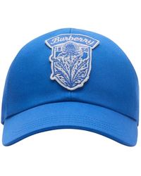 Burberry - Thistle Shield Gabardine Baseball Cap - Lyst