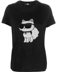 Karl Lagerfeld - Ikon Choupette Tシャツ - Lyst