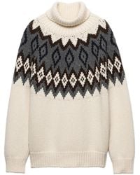 Prada - Pull À Logo Et Col Roulé - Lyst