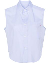 Marni - Sleeveless Cropped Cotton Shirt - Lyst