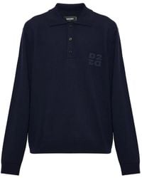 DSquared² - Logo-Embroidered Wool Sweater - Lyst