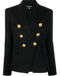 Balmain - Double-Breasted Wool Blazer - Lyst