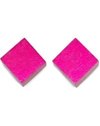 Monies - Geometric Wood Earrings - Lyst