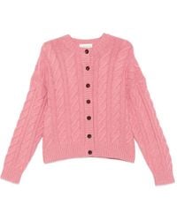 Eric Bompard - Cable-Knit Crew-Neck Cardigan - Lyst