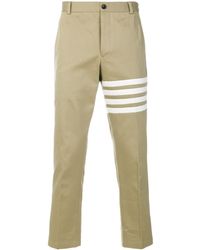 Thom Browne - Seamed 4-bar Stripe Unconstructed Chino Trouser In Cotton Twill - Lyst
