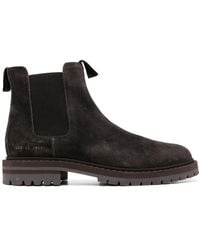 Common Projects - Serial-number Suede Chelsea Boots - Lyst