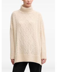 Barbour - Burne Cable-Knit Roll-Neck Sweater - Lyst