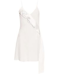 Blumarine - Kleid Aus Satin Mit Schärpe - Lyst