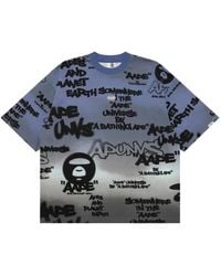 Aape By A Bathing Ape - T-Shirt À Imprimé Graffiti - Lyst