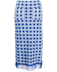 Baum und Pferdgarten - Check-Pattern Knitted Skirt - Lyst