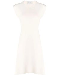 Yves Salomon - Fine-Ribbed Sleeveless Mini Dress - Lyst