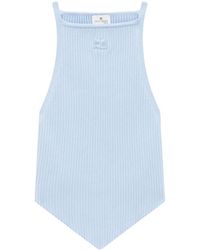 Courreges - Pointy Rib-Knit Tank Top - Lyst