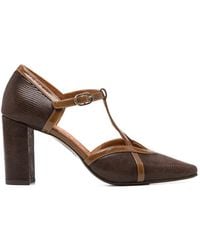 Chie Mihara - Awear Lizard-Effect T-Bar Heeled Pumps - Lyst