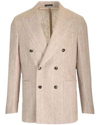 Al Duca d'Aosta - Pinstripe-Pattern Double-Breasted Blazer - Lyst