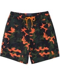 Psycho Bunny - Short De Bain Plano Camo À Imprimé Camouflage - Lyst
