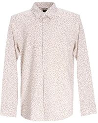 BOSS - Button-Down Katoenen Overhemd Met Patroon - Lyst