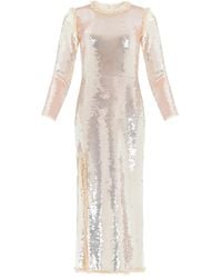 Needle & Thread - Valerie Gloss Jurk Met Pailletten En Lange Mouwen - Lyst