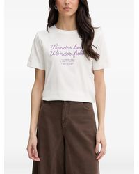Twinset - Embroidered Slogan-Print T-Shirt - Lyst