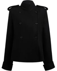 KHAITE - Double-breasted epaulet jacket - Lyst