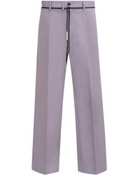 Marni - Pantalones rectos con lazada en la cintura - Lyst