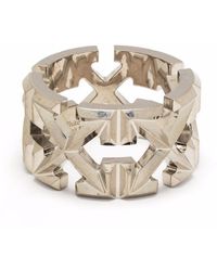 Off-White c/o Virgil Abloh - Arrow Silver-toned Brass Ring - Lyst