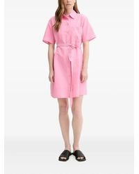 Marc O' Polo - Short-Sleeve Belted Shirt Mini Dress - Lyst