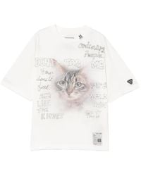 Maison Mihara Yasuhiro - Cat-Print T-Shirt - Lyst