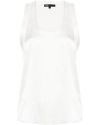 Maje - Scoop-Neck Satin Tank Top - Lyst